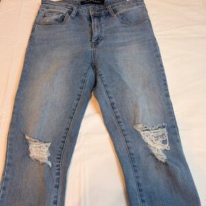 Stylish Distressed Blue Boyfriend Jeans